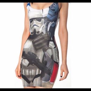 rare blackmilk x star wars body con dress